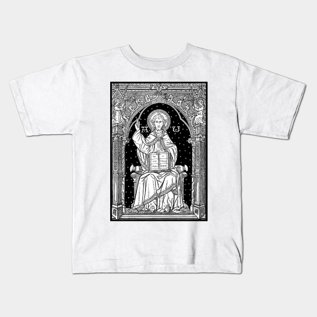 Alpha and Omega (Missal Setting) Kids T-Shirt by DeoGratias